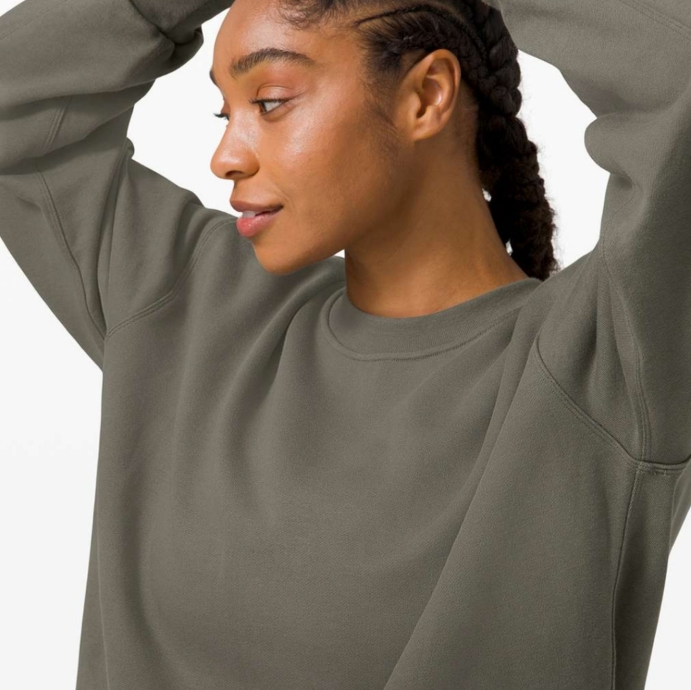 lululemon Perfectly Oversized Crew Neck In Gray Sage